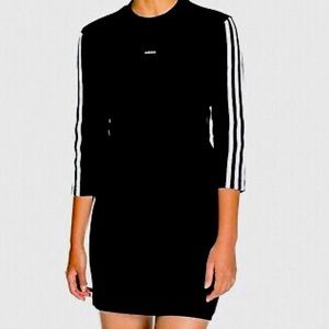 ADIDAS 3-STRIPES MOMENT DRESS BLACK SIZE M FM6136. NWT